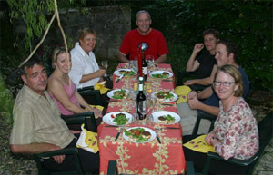 Dinner in the back garden